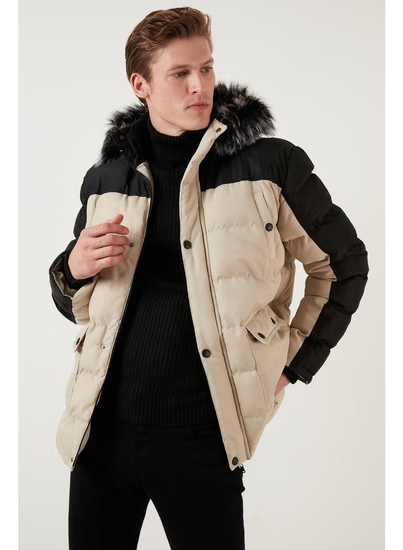 Buratti Slim Fit Removable Faux Fur Hooded Puffer Coat Men's Coat 5760076 - Image 4